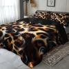 Leopard Print Duvet Cover Set Fashionable All-Season Comfort Machine Washable For Home And Dormitory Decor