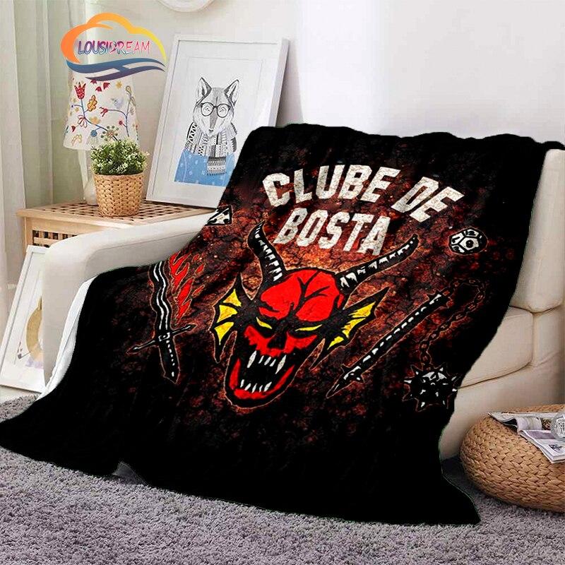 Horror Series Stranger Things Series Flannel Blanket Bedroom Sofa Bed Four Seasons Soft Blanket Travel Light Comfortable Blanket