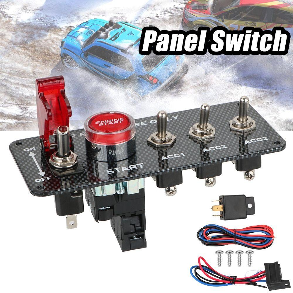 Ignition Combination LED Ignition Switch Panel Racing Car Engine Start Push Button  Car Accessories