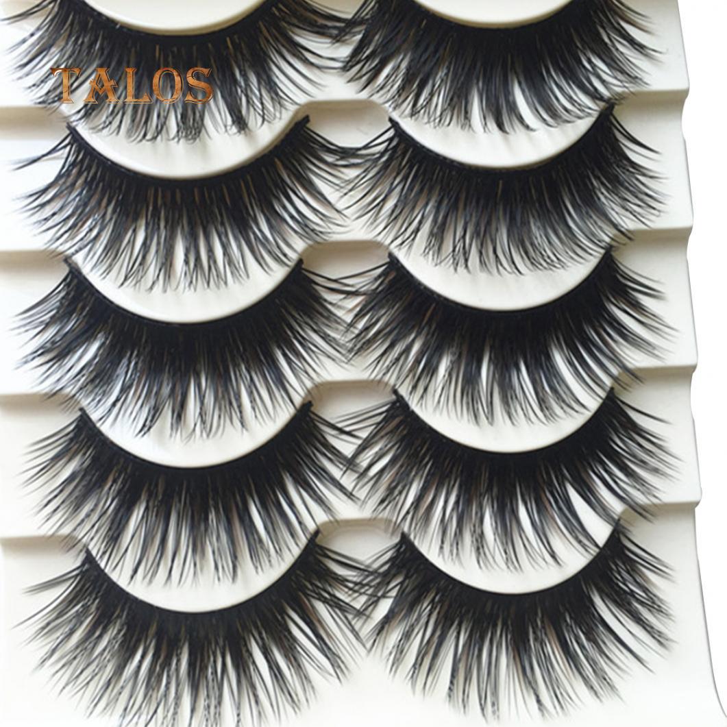 5 пар модных длинных густых ресниц поддельные перекрестные ресницы красота инструмент — фото 5