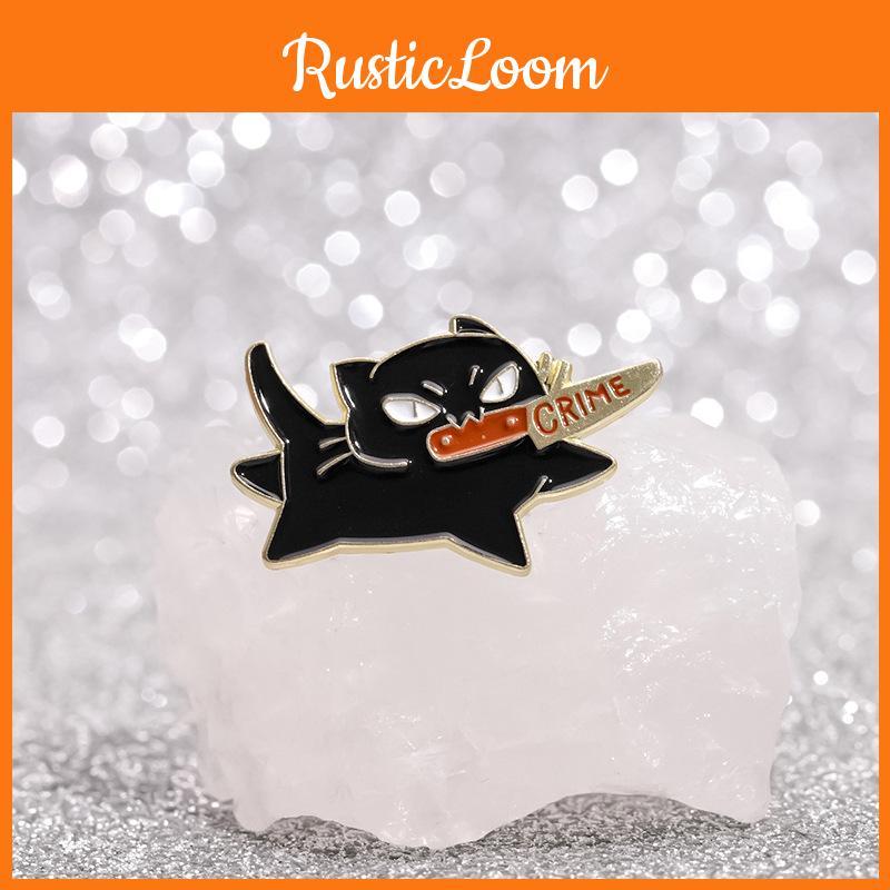 Cat Brooch Charming Stylish Alloy Pin With Playful Cartoon Character Design