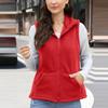 Women's Winter Warm Plush Jacket Front Opening Long Sleeve Wool Cardigan Fashion Plush Vest