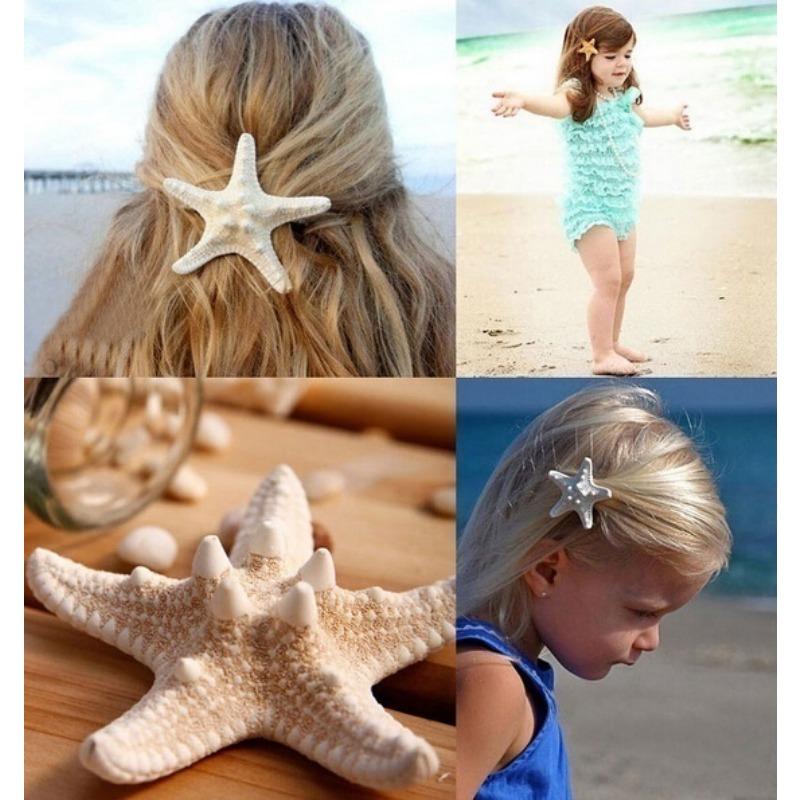 1 Stück Damen Haarnadel für Frauen Süß Schön Seestern Strand Seestern Stab Haarspange Geschenk Schmuck Damen Accessoires Haarschmuck