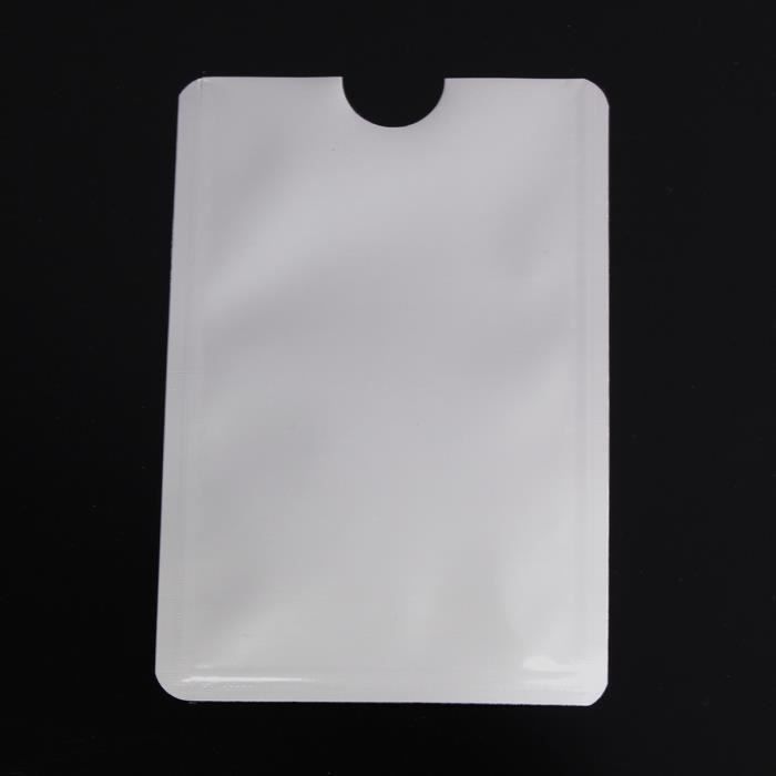 Set de 10 plicuri de protecție RFID/NFC pentru carduri bancare - Argintiu