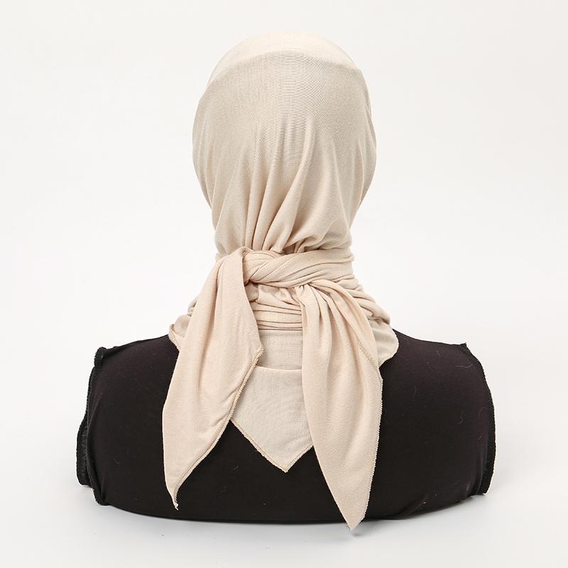 Plain Triangle Scarf Solid Modal Jersey Hijab Elasticity Muslim Shawls Scarf Shawls Soft Cotton Islam Wraps Headscarf