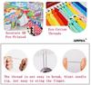 Amiiba 4-Piece Cross Stitch Kit, 11ct, Pre-Printed Design, "Four Seasons House," DIY Wall Art Decor, Beginner's Guide
