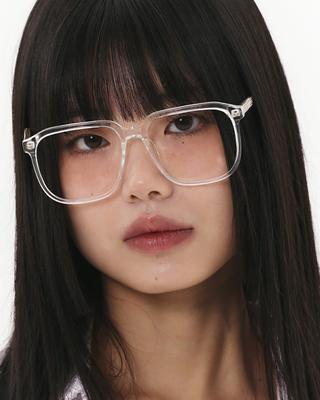 Hangeul Geek Chic Oversized Glasses Transparent