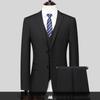 Zwei-Knopf-Anzug für Herren (Anzug + Hose) Hübsches Slim-Fit Business-Set für die Arbeit, professionell, formell, zweiteilig, XS-6XL