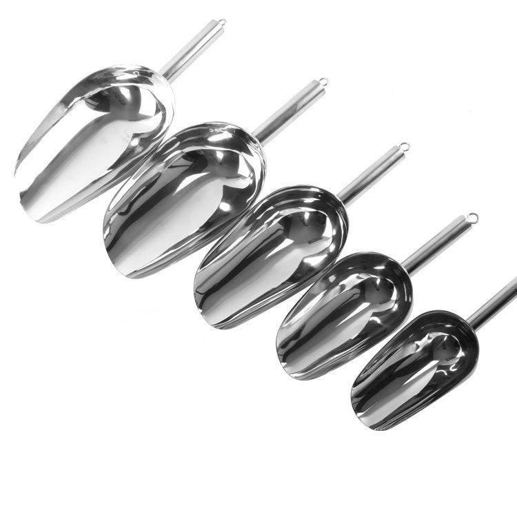 Heavy-Duty Stainless Steel Multi-Purpose Scoop for Ice, Tea, Flour, Popcorn, or Rice Small