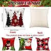Christmas Pillow Covers 45x45cm, Festive Square Pillow Covers for Home Decor, Classic Retro Rustic Christmas