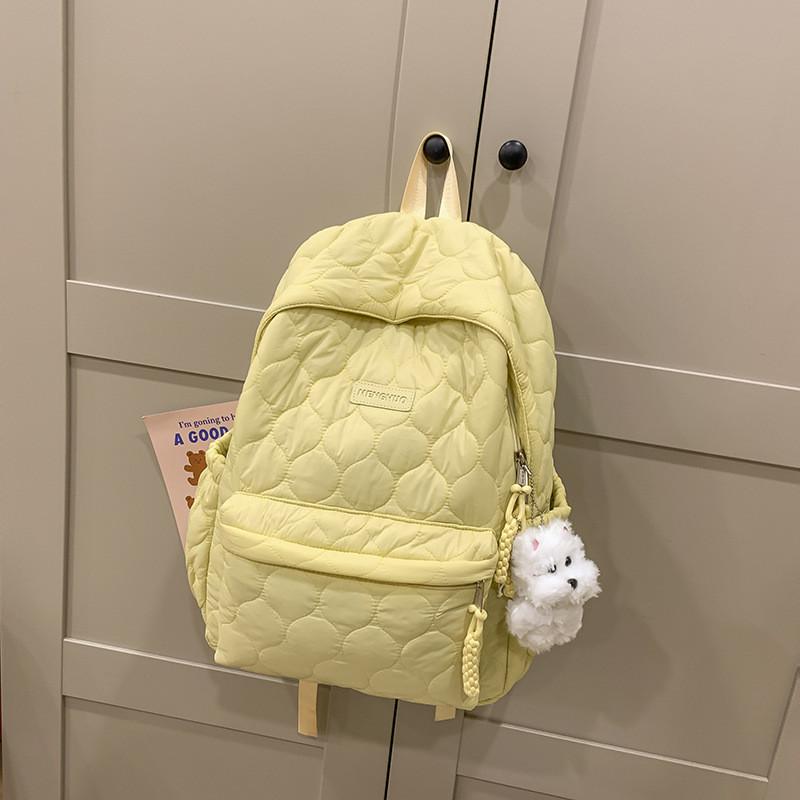 Nylon School Backpack For Teens With Padded Laptop Compartment And Pouch For Casual Travel