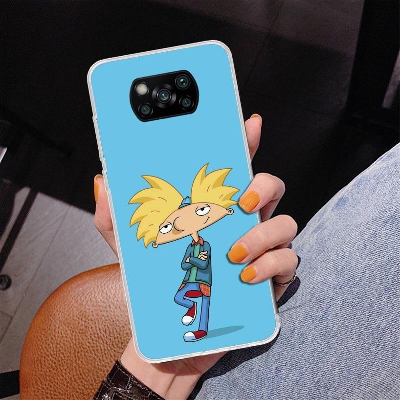 Cartoon Hey Arnold Fondos Phnoe Case for Xiaomi Poco X5 X6 X7 Pro X4 Gt F7 Ultra M8 M7 Redmi 15C 15 13C 13 12C 12 Unique Cover C