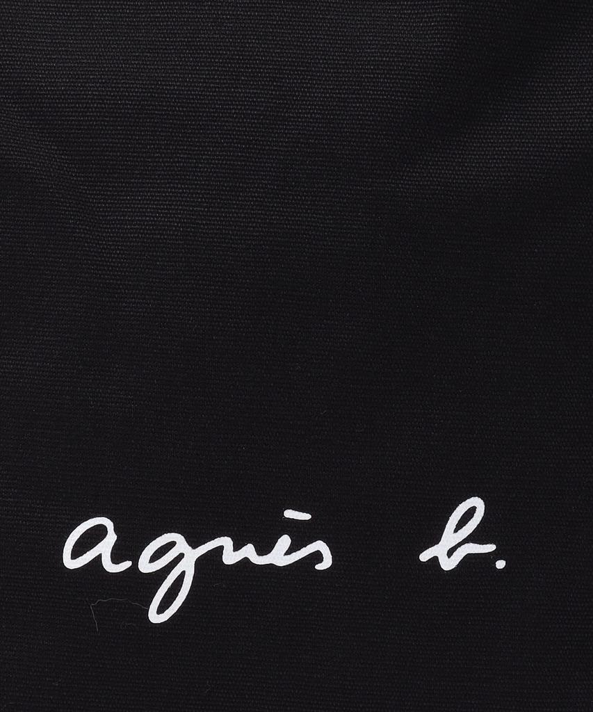 agnes Logo Tote Bag Web Black b. GO03-01, Exclusive, Women's,