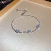 High-End Zircon Floral Heart Bracelet - Luxurious Sparkle for Women