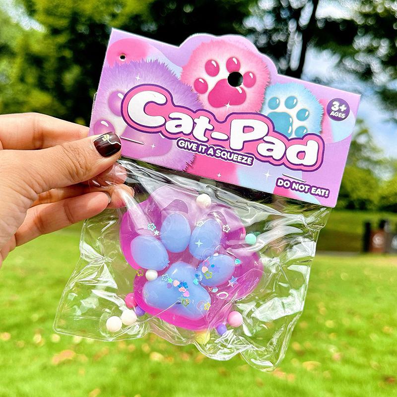 Dekompresní hračky s kočičí tlapkou, kawaii kreslené antistresové hračky na odbourání stresu