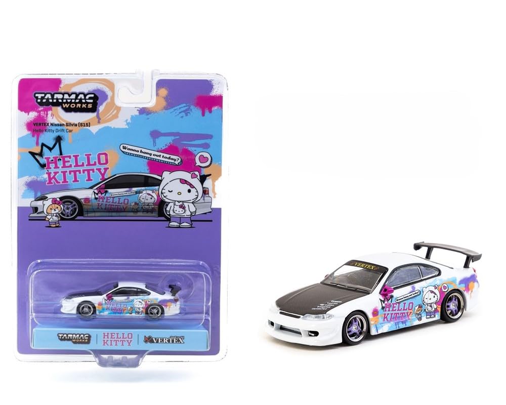 

Tarmac Works Vertex Nissan Silvia S15 Hello Kitty Tarmac Vertex Nissan Silvia Hello Kitty 1/64 [Предмет] белый