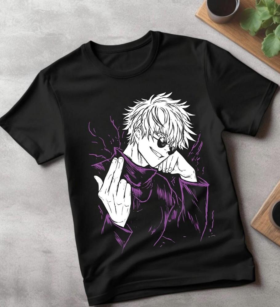 

Jujutsu Kaisen Gojo Satoru Black T-Shirt Anime T-Shirt, 2024 t shirt 2XL