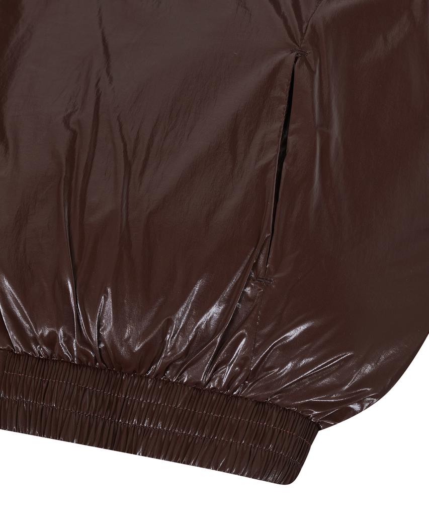 Ironyporno Whiteline 86-Iro342 Essential Balloon Glossy Ma-1 Short Padded Jacket Brown