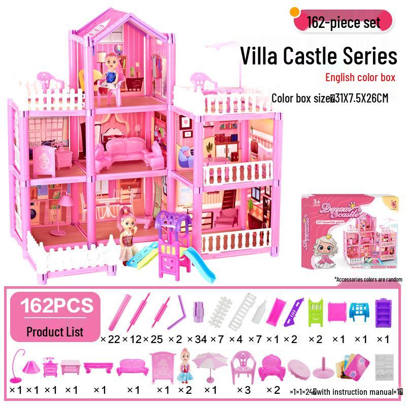 Princess Dream Castle: Big Villa Playhouse for Girls - Fun Role-Playing and Building Set