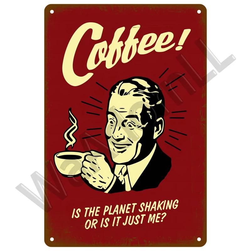 HD Metal Tin Sign Vintage Coffee House Retro Poster Wall Decor for Kitchen Cafe Bar Home Decoration