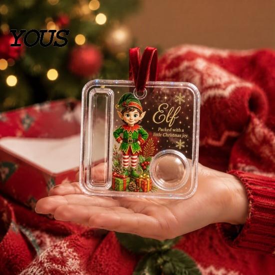 Buntes Hängendes Geldornament Weihnachts-Bargeldgeschenk-Ornament, Acryl-Feiertagshalter für Bargeld, Lustiger Weihnachtsmann Einzigartiges Familien-Schneemann-Engel-Elch Weihnachten