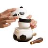 Panda Companion Ceramic Travel Tea Set for Outdoor Camping