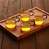 Heat-Resistant Glass Tea Cup with Handle - Household Gongfu Style, Transparent and Thickened for Individual Use