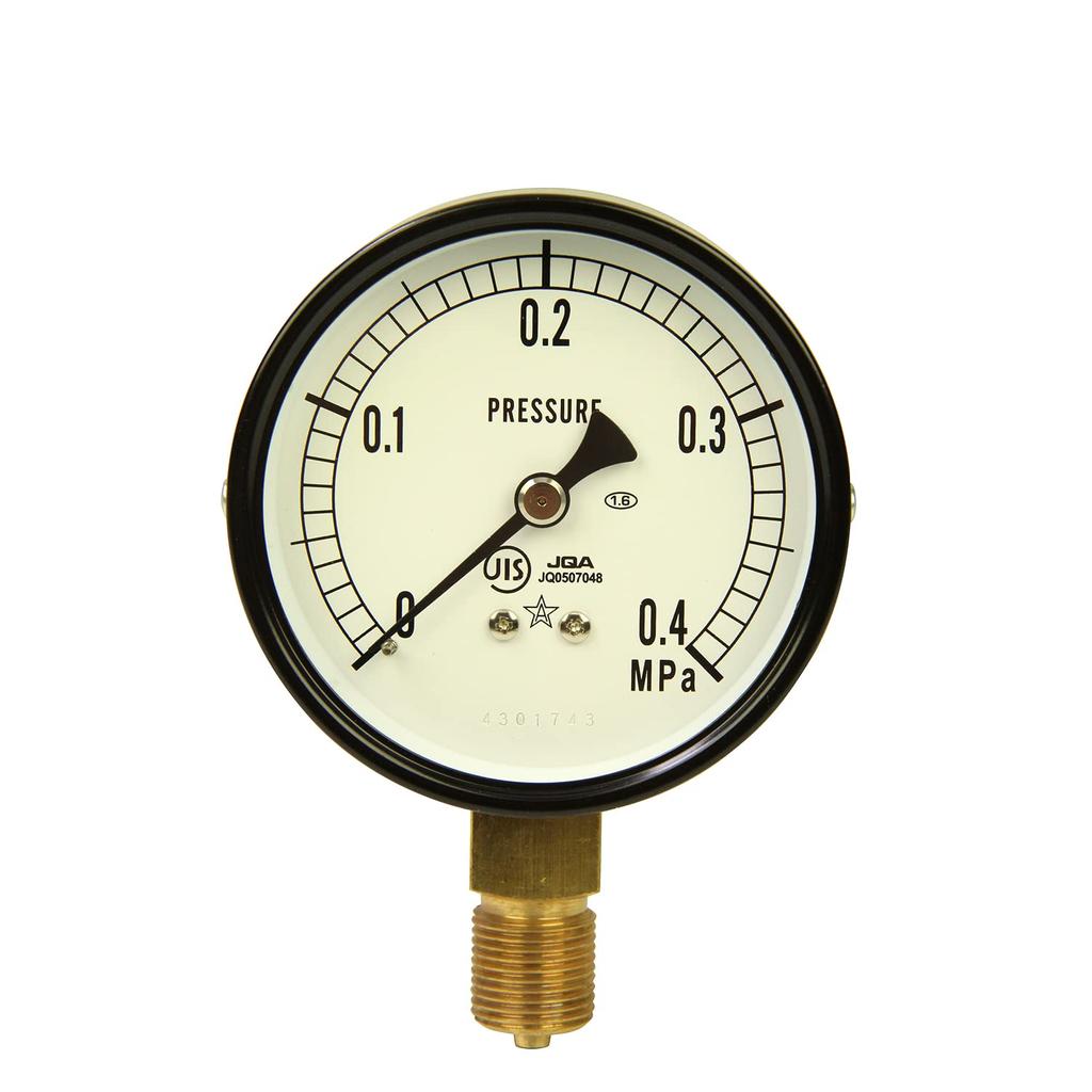 Right Lower Seiki General Purpose Pressure Gauge A75 G3/8 S-31 0.4MPA