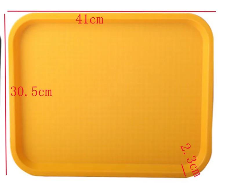 ABS anti slip plastic tray brown red green yellow color plastic plate fruit tray restaurant snake bar tea cake bread food dish