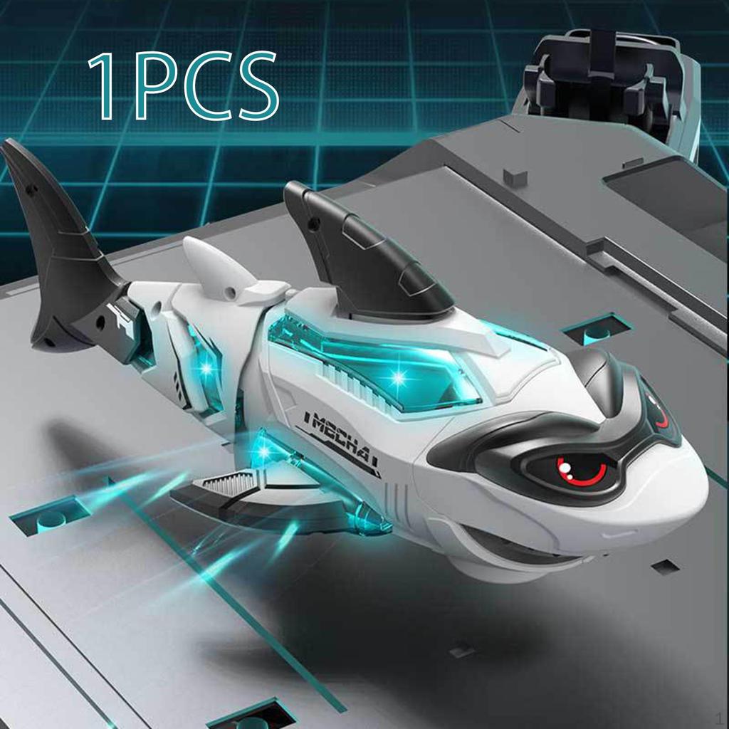 Electric Shark Toys Children Gifts with Realistic Biting Motion Lights Music Swinging Tail