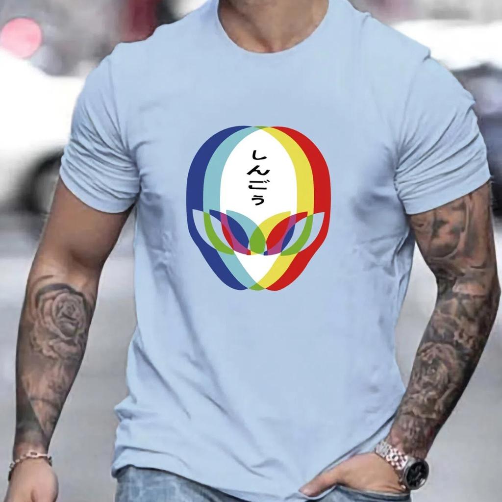 3D Sports Round Neck Short Sleeved T-shirt 3D Sports Round Neck Short Sleeved T-shirt