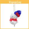 Winter Charming Japanese Snowman Plush Toy Featuring Cinnamon Dog Bag Charm