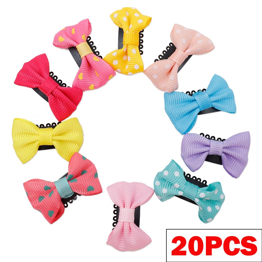 10/20Pcs Baby Mini Small Bow Hair Clips Hairpins Safety Cute Hair Pins Ribbon Barrettes for Children Girls Kids Hair Accessories