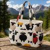 Large Capacity Tote Bag Digital Print Quilted Single Shoulder Hand Carry Casual Travel