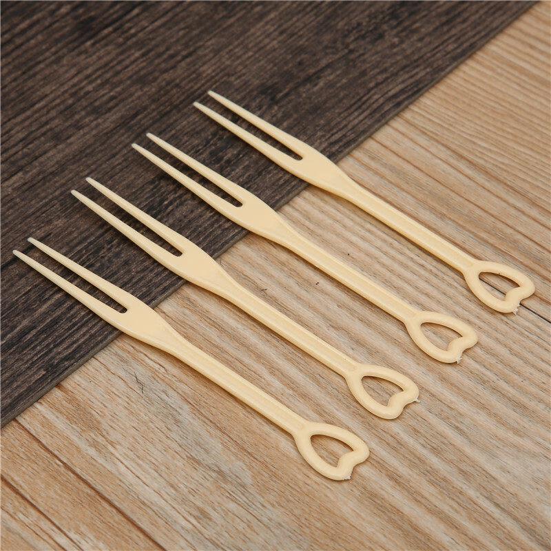 Kashicong Disposable Plastic Fruit Forks