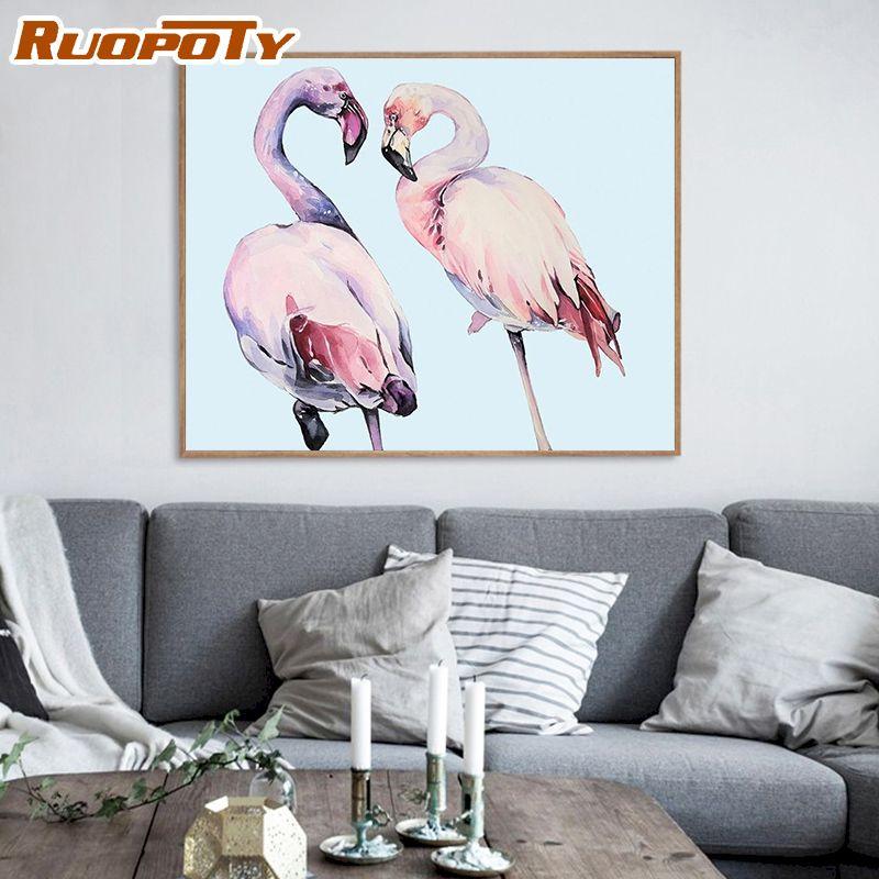 

Ruopoty DIY рамка кран картина DIY картины по номерам акриловая краска настенные панно для гостиной рисунок по номерам украшения дома