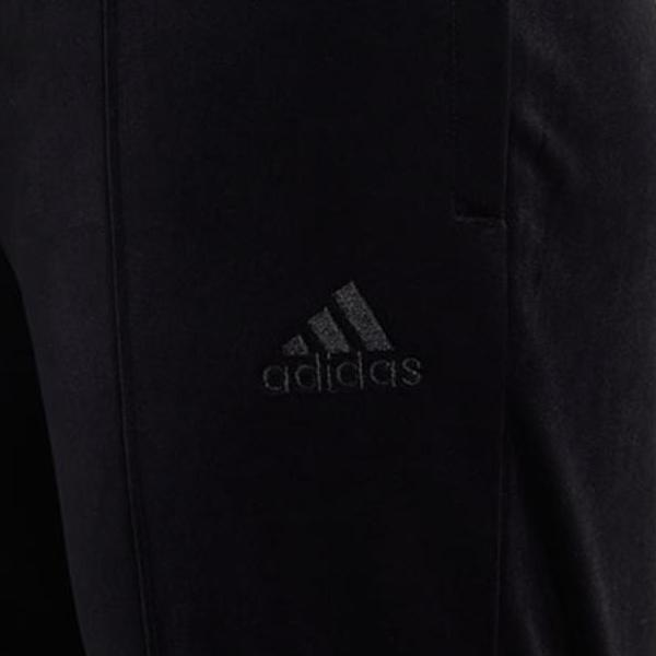 adidas Stil Velourhose Lässig Sportlich Damen Hose Schwarz GM1441