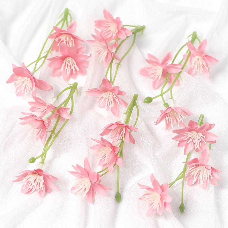 5/10/20PCs 12cm Silk Artificial Flowers 3Forks Bouquet Daisy for Home Room Wedding Decorations DIY Craft Garland Accessories