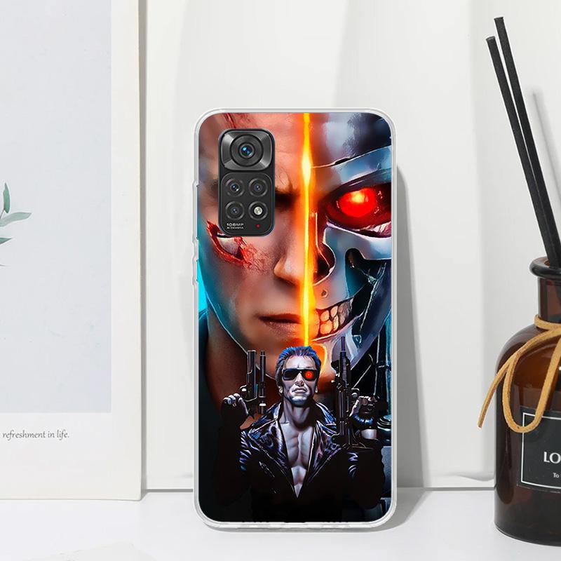 Arnold Schwarzenegger Terminator Phone Case For Xiaomi Redmi Note 13 14 12S 11S 10S 12 11E 10 Pro Plus 11T 9S 9 8T 8 7 Art Funda