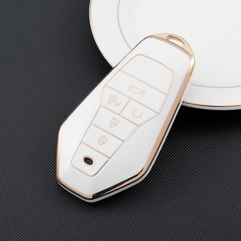 Elegant Gold-Edged GAC Aion Z03 Car Key Protective Case for Men and Women