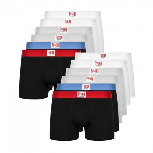 Shorts boxer lisos masculinos Tyson (Pacote de 12) XL