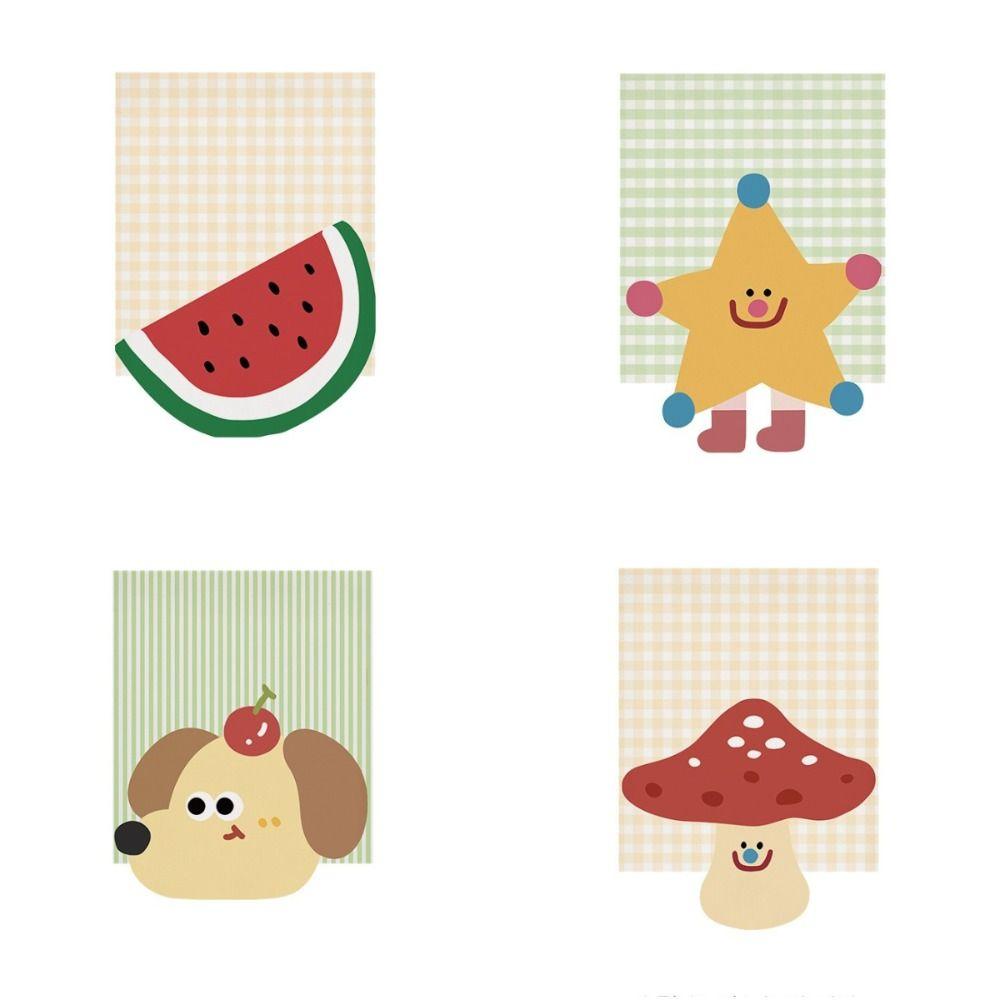 Partition Half-Curtain Magic Sticker Kitchen Partition Curtain Cartoon Door Curtain  Space Divider