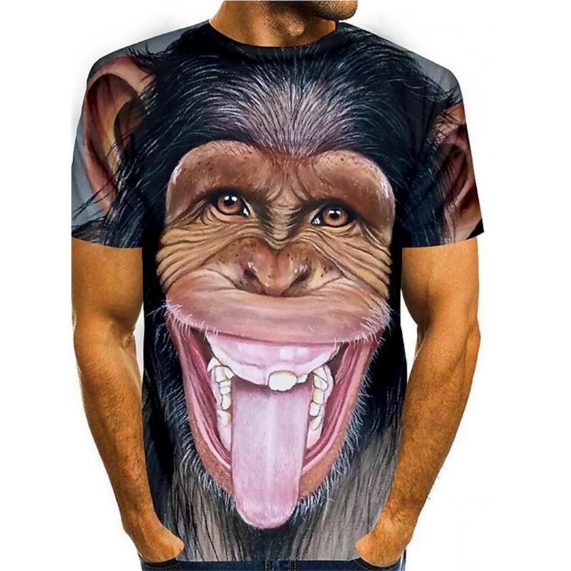 Men's Funny Cat And Shark T Shirt Tops 3D Print Short Sleeve Crew Neck Animal Tee Shirts New In Oversized T Shirts Clothes