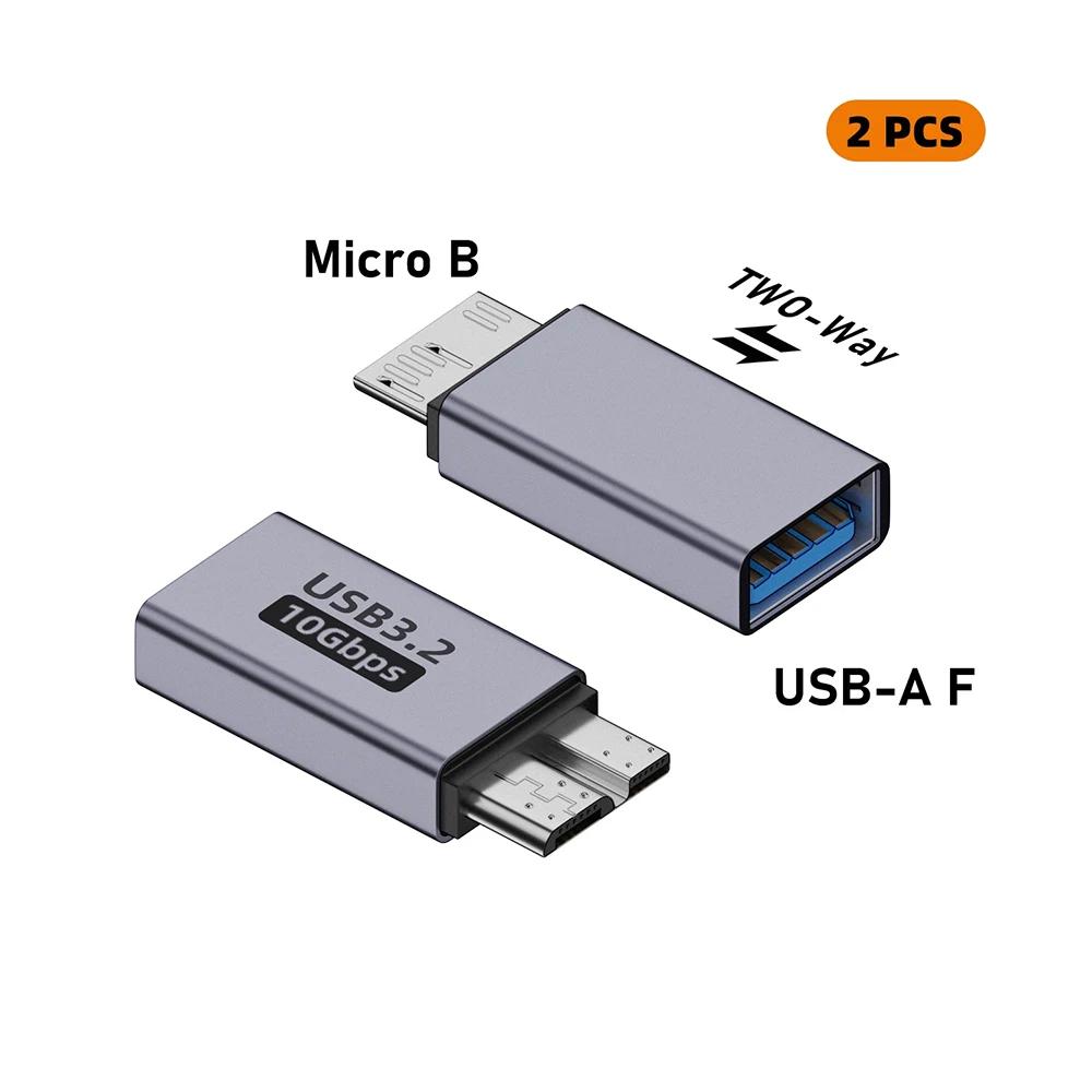 USB C to Micro B Extender Adapter 10Gbps USB3.0 Type C Female to Micro B Cable Extender for Laptop Phone Hard Drive Disk Samsung