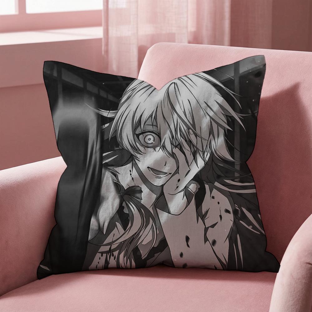 M-Mirai N-Nikki Cushion Cover Multi-Scene Pillow Cover for Home & Car - Reversible, Soft & Durable for Daily Use