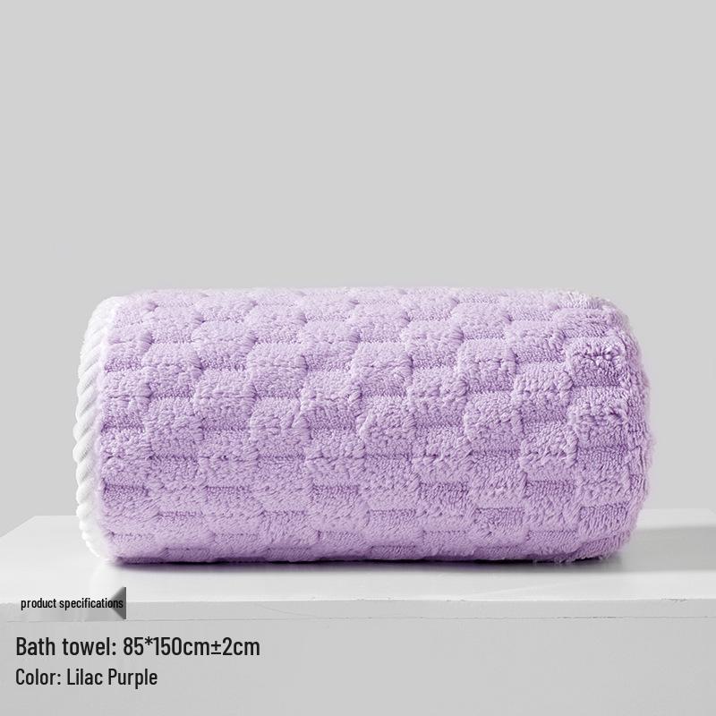 Xiangfengyun Dorge Large Coral Fleece Bath Towel Set - Extra Thick, Soft, and Absorbent (85x150 cm)