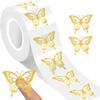 Waterproof Butterfly Stickers Golden Gold Foil Stickers Decorative Stickers  Envelope Sealing