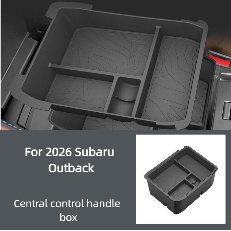 Double Layer Multifunctional Cup Holder Storage Box For 2026 Subaru Outback Forester Car Interior Organizer Tidying Accessories