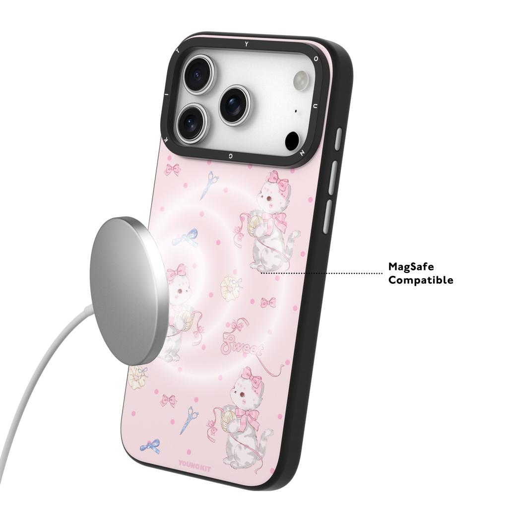YOUNGKIT Cute Moments Series For iPhone 17 Pro Magnetic Case IMD Shockproof TPU Phone Back Cover