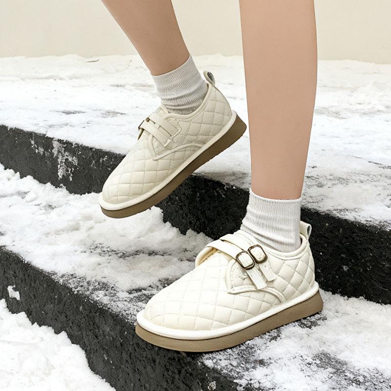Internet celebrity cotton shoes lazy pedal 2025 autumn and winter velvet women's shoes low-top indoor beanie shoes casual snow boots